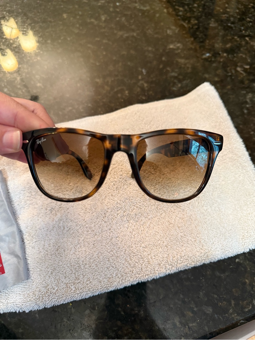 Ray-Ban Tortoiseshell Sunglasses with Brown Gradient Lenses